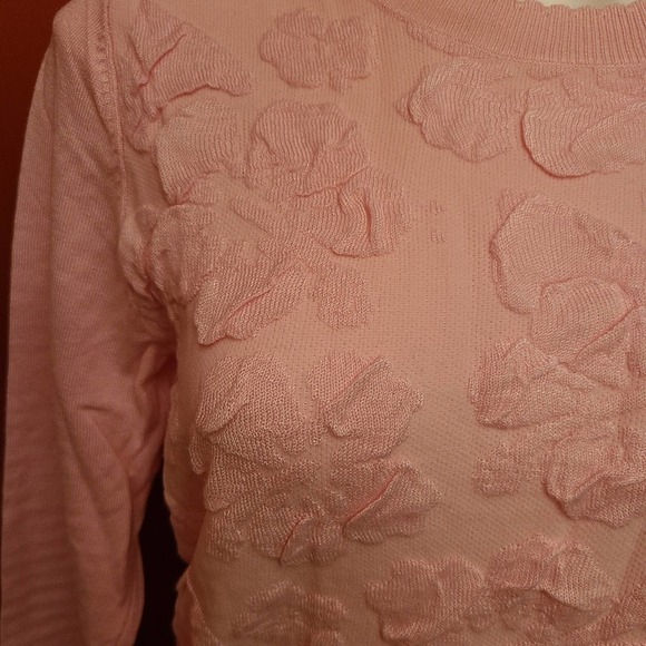 Laura Scott Pink Sweater Textured Size Small - Picture 5 of 5